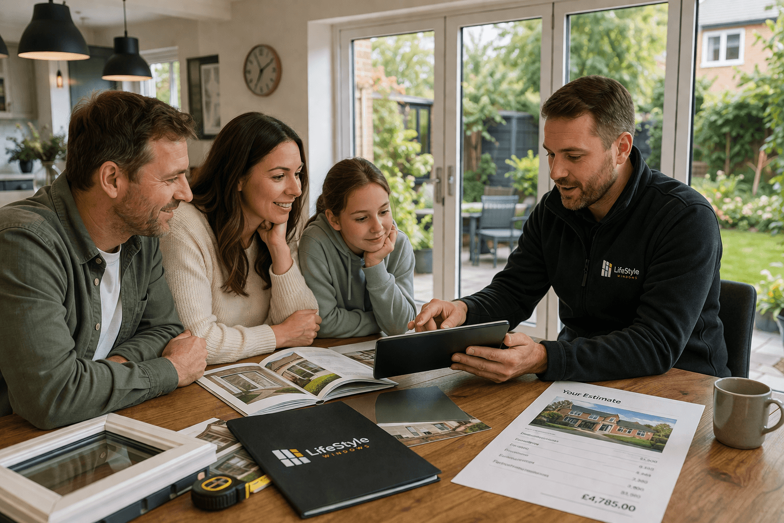Family planning new windows for their home