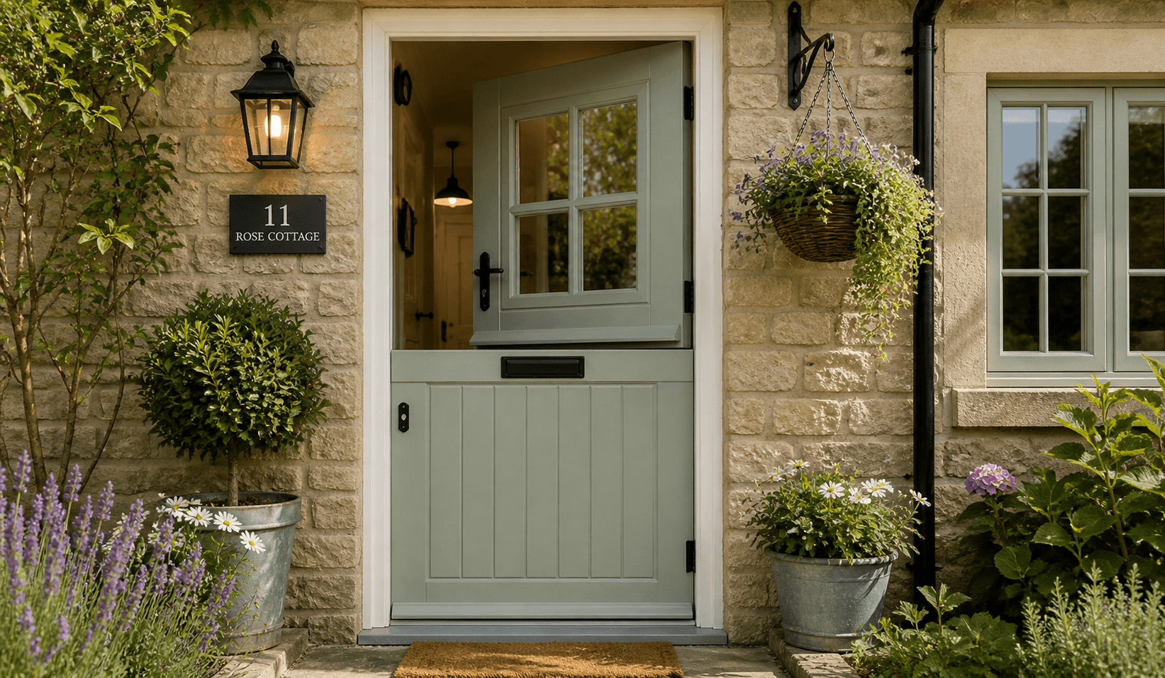 Cottage-style composite door