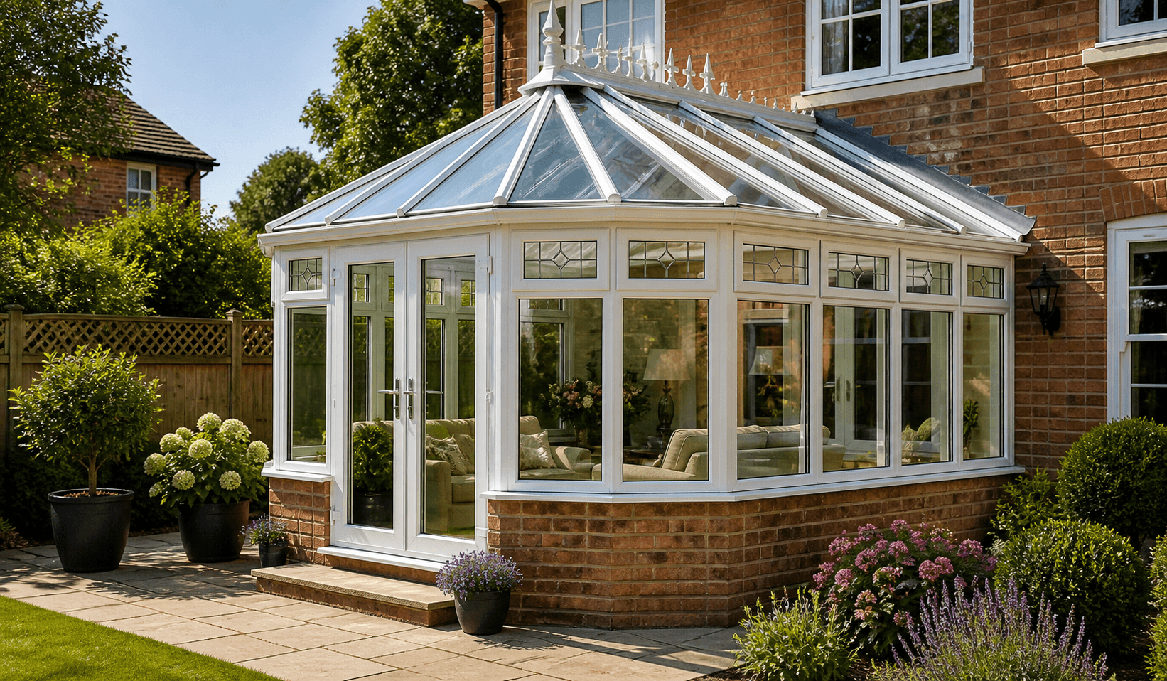 Edwardian square-bay conservatory