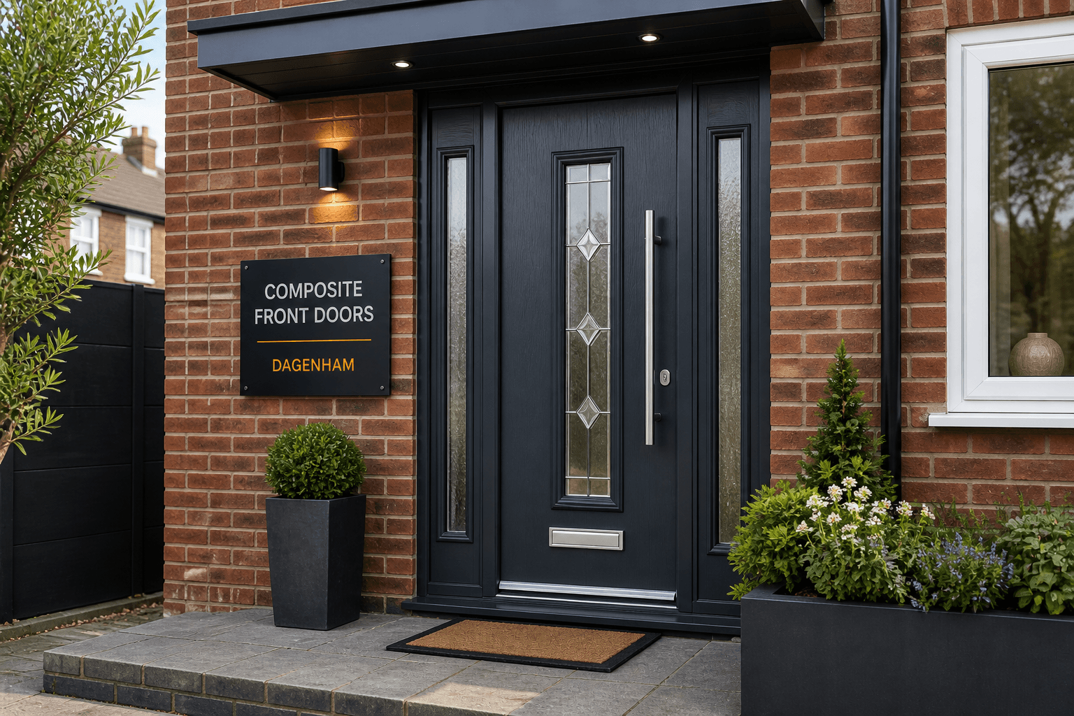 Composite front door installed in Dagenham