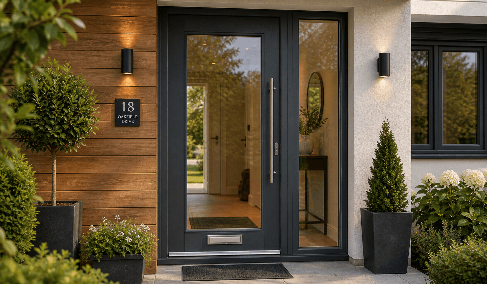 Modern glazed window installation